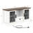 Farmhouse TV Stand for TVs up to 55" with Charging Station, Media Console Table-1122919728