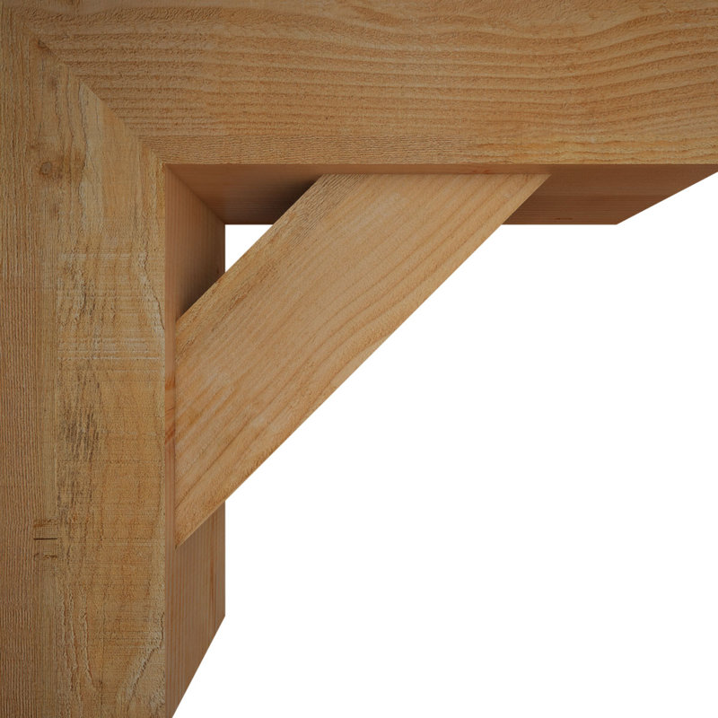 Support de bloc traditionnel avec entretoise décalée, 26 x 26, Sapin Douglas de l 8 po (scié brut)