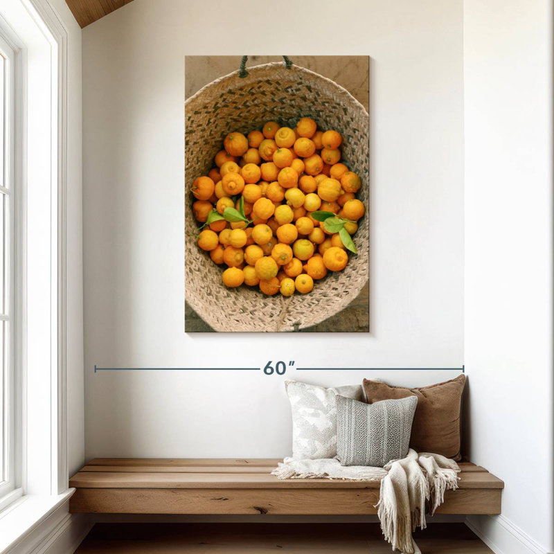 Yarlin Basket Of Fresh Lemons, 45" H x 30" W