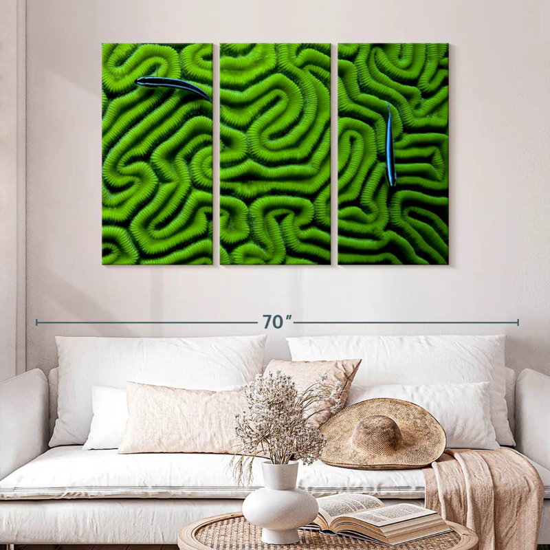 Corail vert Brampt, H 32 po x l 50 po