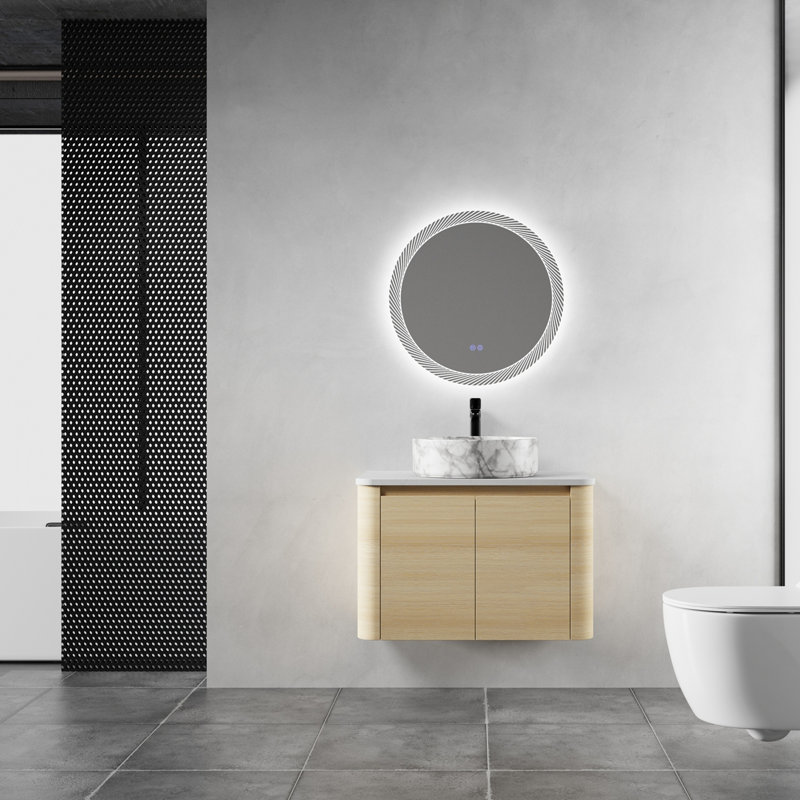 Meuble-lavabo mural avec lavabo d'art en céramique