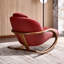 Modern Living Room Faux Leather Rocking Chair