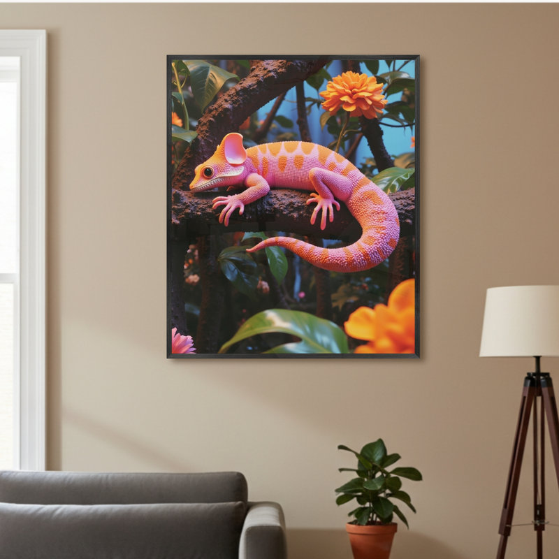 Single Picture Frame LED Illuminated Wall Art Wall Art on Glass / Aluminium, 60cm H x 50cm W