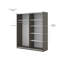 Dunin Sliding Door Wardrobe 180cm - Spacious Wooden Look Storage with Shelves & Rail-660639013