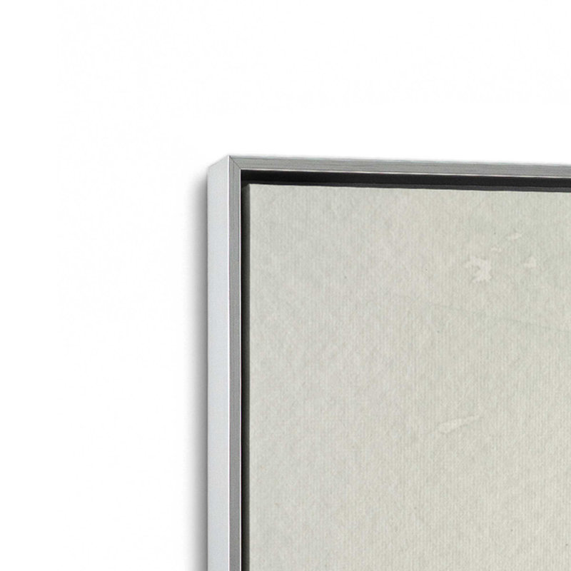 Impression sur toile «Mute Green Tranquility I», Cadre flottant en chrome poli, H 18,75 po x l 12,75 po x P 1,75 po