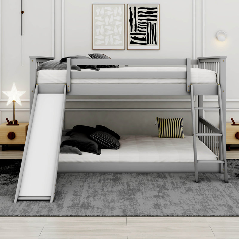 Lit superposé double au-dessus de double Schœbeck pour enfants, Gris