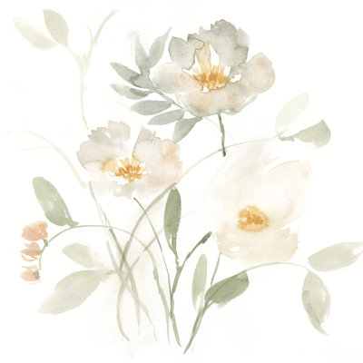 " Whispering Petals II " by Jennifer Goldberger Painting Print