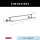 Trinsic 24 in. Double Wall Mount Towel Bar Bath Hardware Accessory
