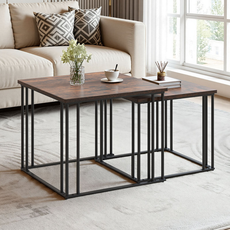 Frame Coffee Table, Brown Wood