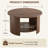 31.5" Solid Wood Fluted Round Drum Coffee Table with Open Storage, Modern Farmhouse Table for Small Living Rooms-304536492