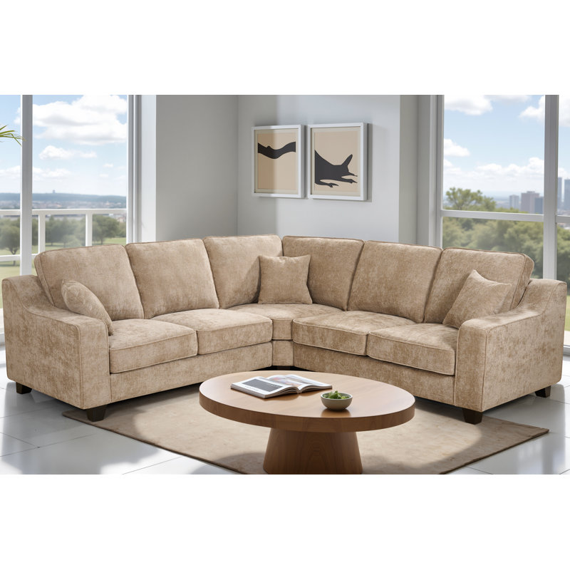 4 Seater Corner Sofa, Beige