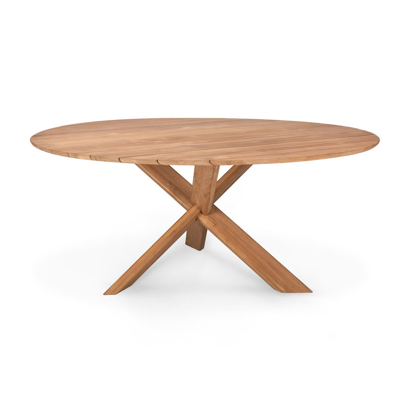 Outdoor Round Teak Dining Table, 64.2" Diameter