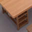 Bureau rectangulaire brun en bois massif-199818001
