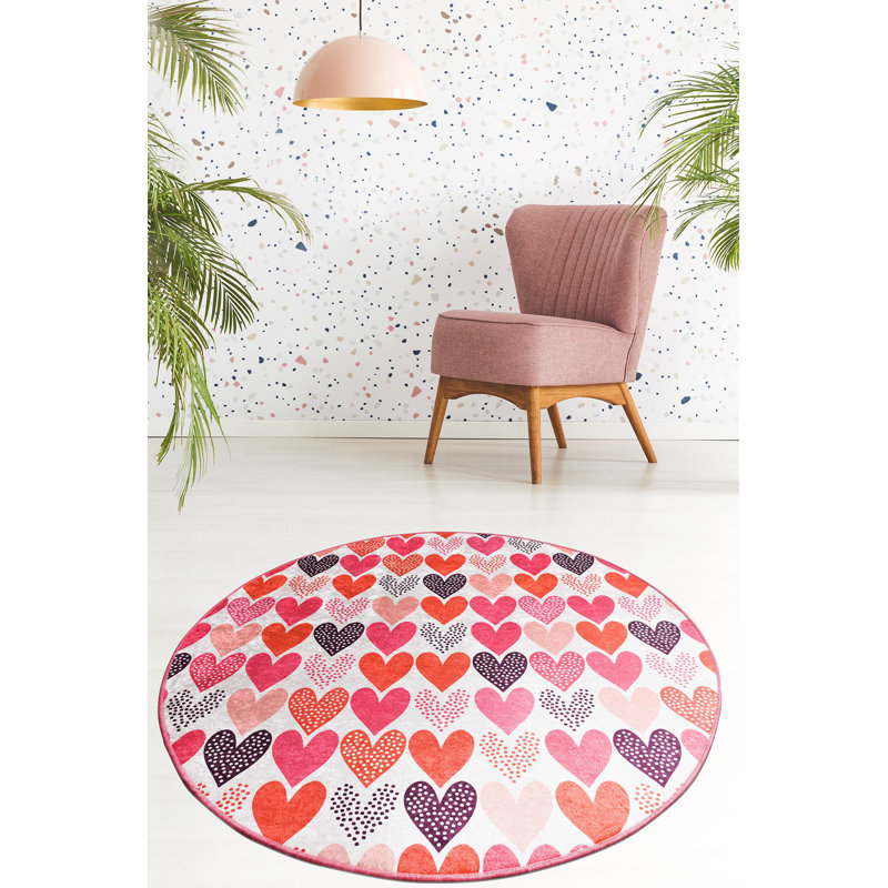Tapis rond élégant, 47,2 pouces, 100% polyester | Poils de 0,16 pouce de hauteur, antibactérien, envers antidérapant | Lavable à la machine, séchage rapide, parfait pour le salon, la chambre à coucher et la salle à manger, design élégant