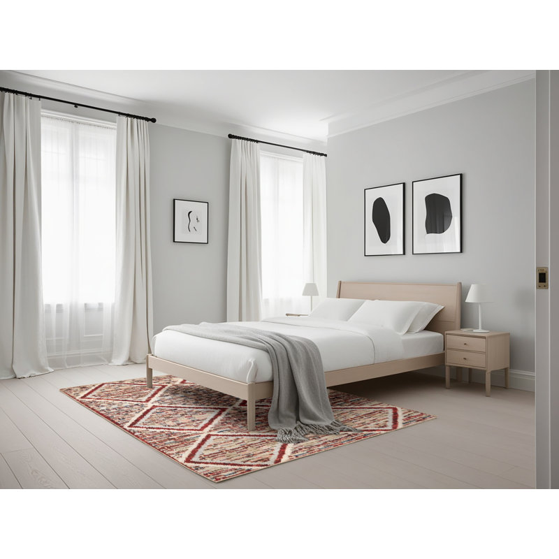 Tapis brun/gris zone contemporaine, Rectangle 5 pi x 7 pi