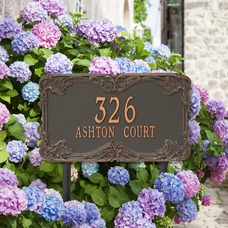 Plaque d'adresse sur 2 lignes Signature Series, Cuivre, Oui, Cuivre forgé