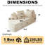 Canapé-lit semi-circulaire 2 en 1 avec coussin pour le cou et cinq coussins décoratifs-1125471800