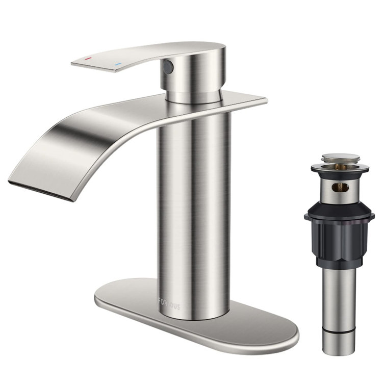 Widespread Single-handle Bathroom Faucet with Drain Assembly