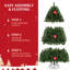 Arbre de Noël artificiel illuminé 6 pi avec support et lumières multicolores-811613605