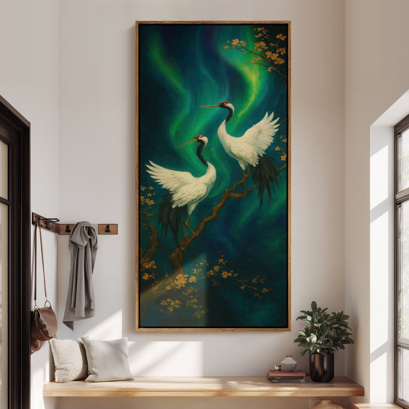 Extra Large Framed Canvas Wall Art - Vintage Wall Prints for Bedroom, Natural
