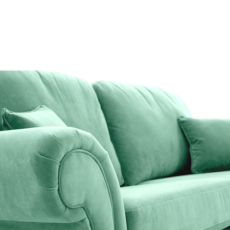 Foreston Velvet Sofa, Lichen, 2