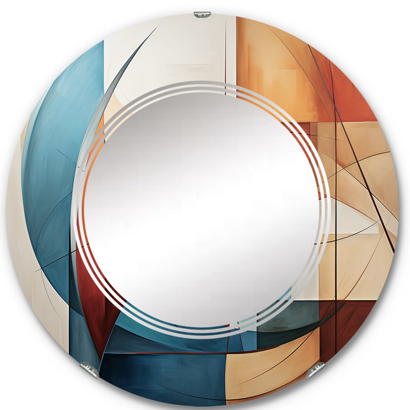 Trevoux - Modern Wall Mirror Round, 24 po x 24 po