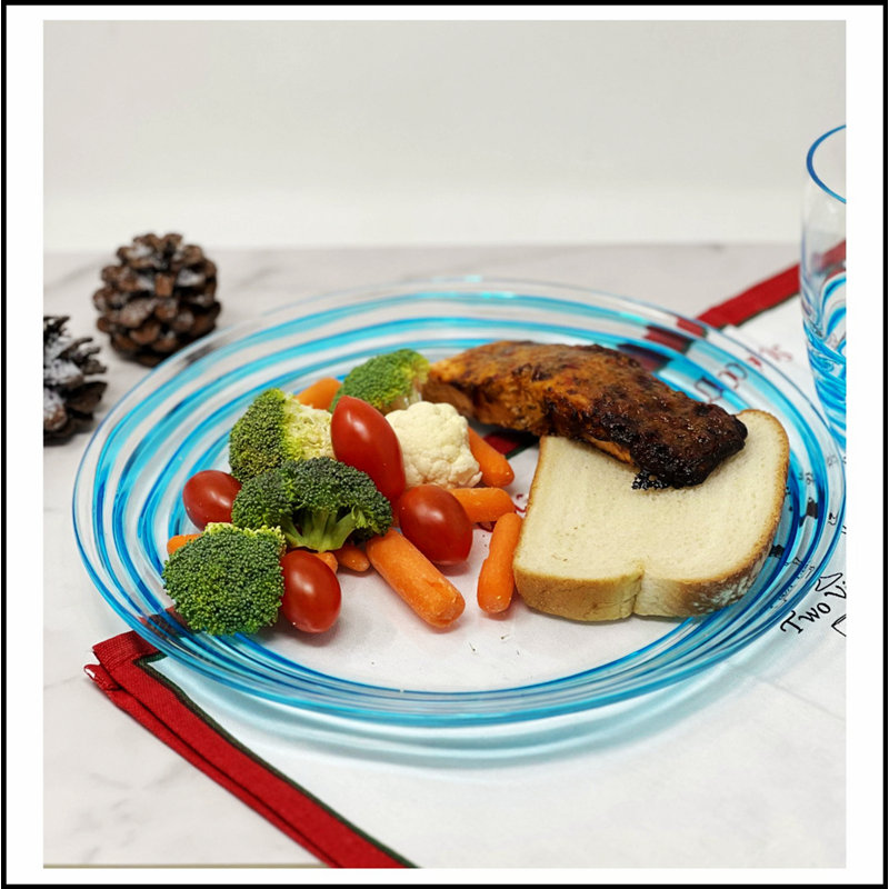 Ensemble de 4 assiettes en acrylique Designer Swirl, 4 assiettes en plastique réutilisables et incassables pour toutes les occasions