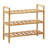 9 Pair Stackable Solid Wood Shoe Rack