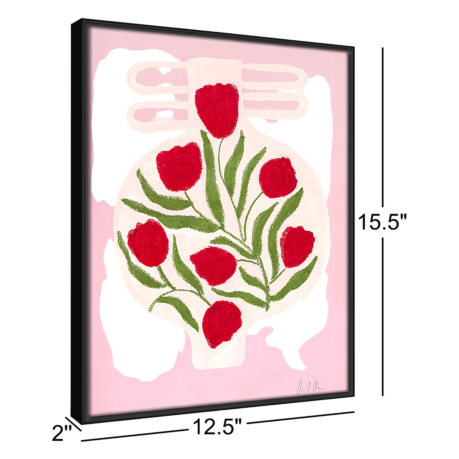 Vase No. 02 Print by Camilla Bergqvist, Espresso, 15.5" H x 12.5" W