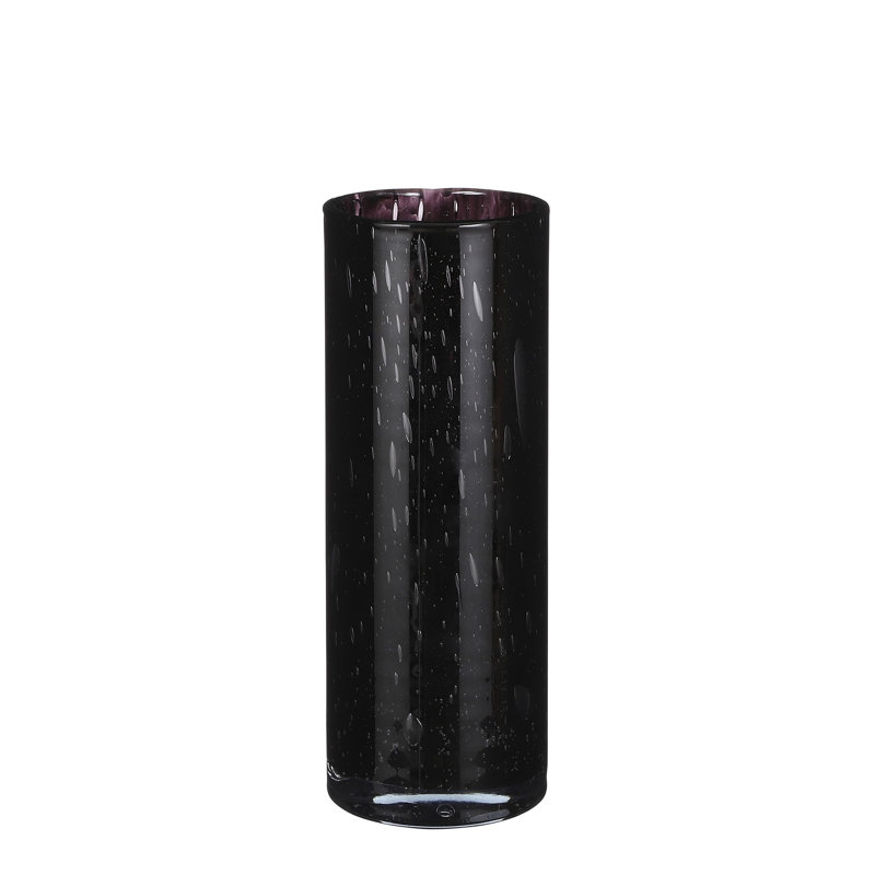 Vase de table Golda, H 12,25 po x l 4,5 po x P 4,5 po, Noir