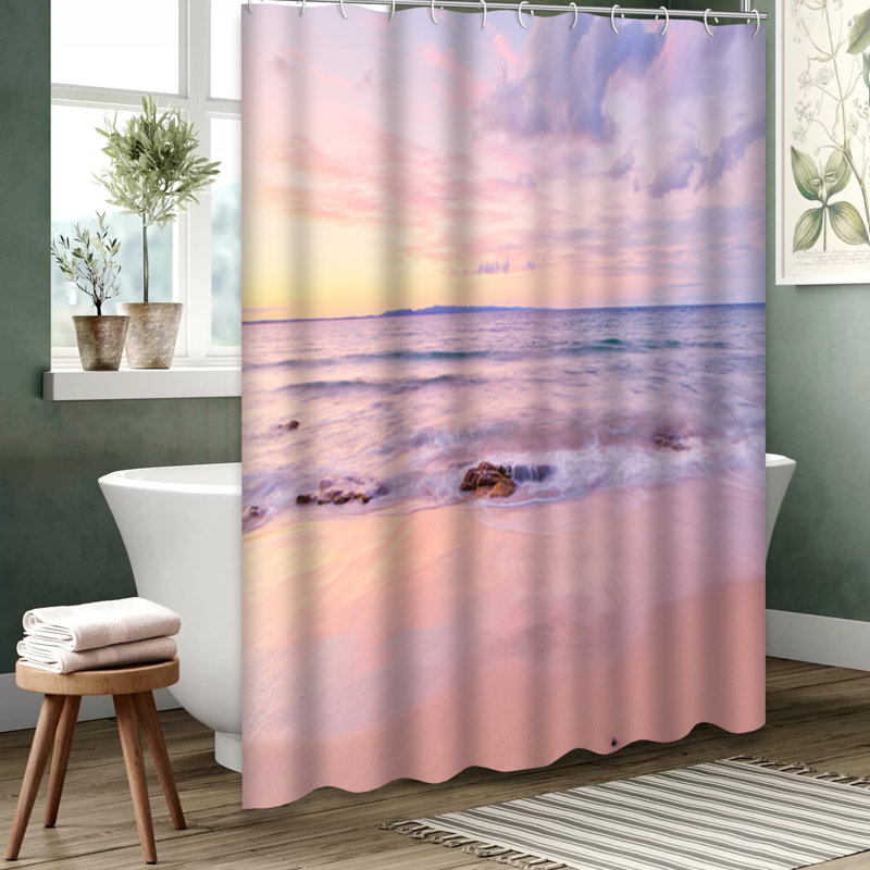 Rideau de douche avec 12 crochets Sunset, 72" L x 84" W