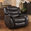 Fauteuil inclinable classique en similicuir Black Berry - Fonction coulissante, rembourré