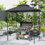 Outsunny 240x150cm Grill Gazebo Canopy 2-Tier Outdoor BBQ Shelter-110189498