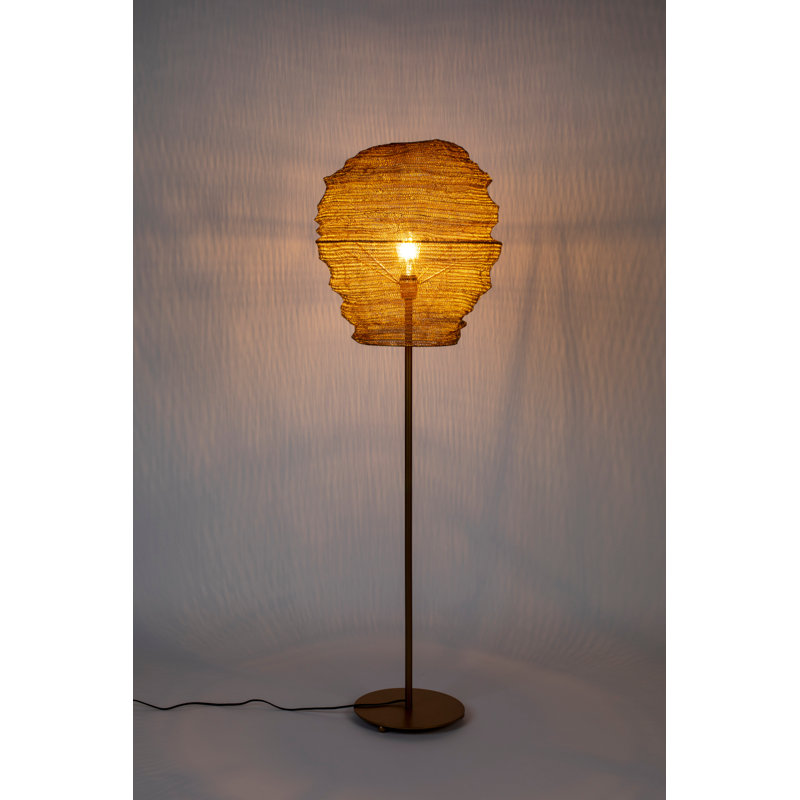 Lampe sur pied traditionnelle 61 po Lena, Or