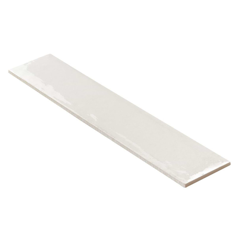 Paint 3x16 Glossy Porcelain Tile, Bianco White