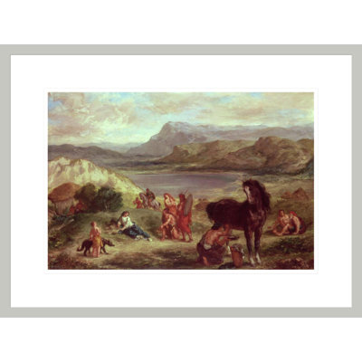 Ovide en exil par Eugène Delacroix, impression giclée sur cadre