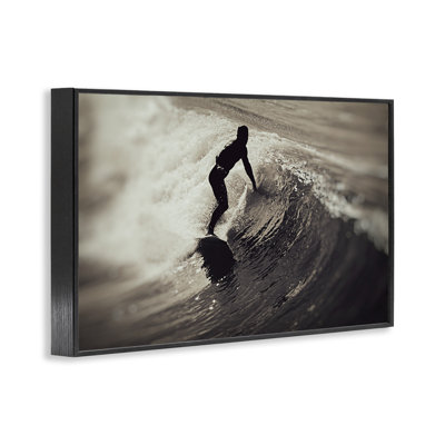 Surfer's Wave Splash Framed Giclee, design by Norm Stelfox