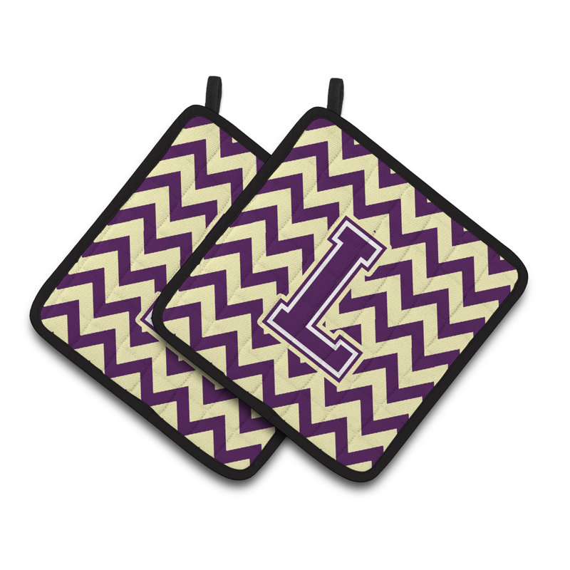 Poignée à chevrons, L, Mauve / doré clair