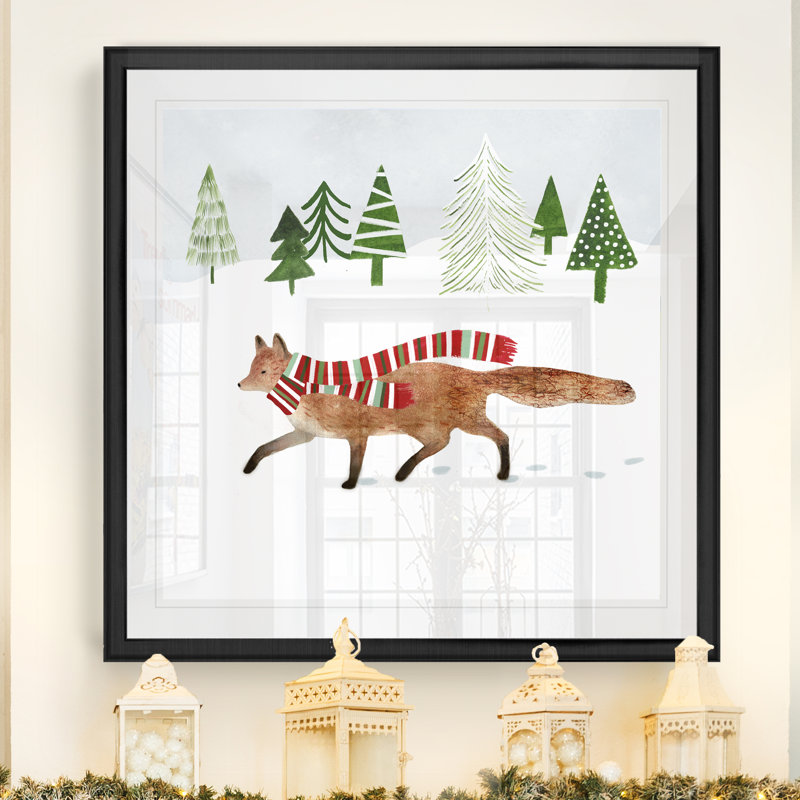 Bois de noël ii», reproduction d’art, H 17,5 po x l 17,5 po x P 1,5 po, Cadre noir