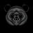 Thorsby Stylized Silver Panda On Black Background by Aleksei Elkin - Wrapped Canvas Print-1627706960