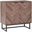 Armoire de cuisine à double porte à chevrons avec tablette réglable