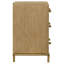 Table de chevet 3 tiroirs sable avec ports USB