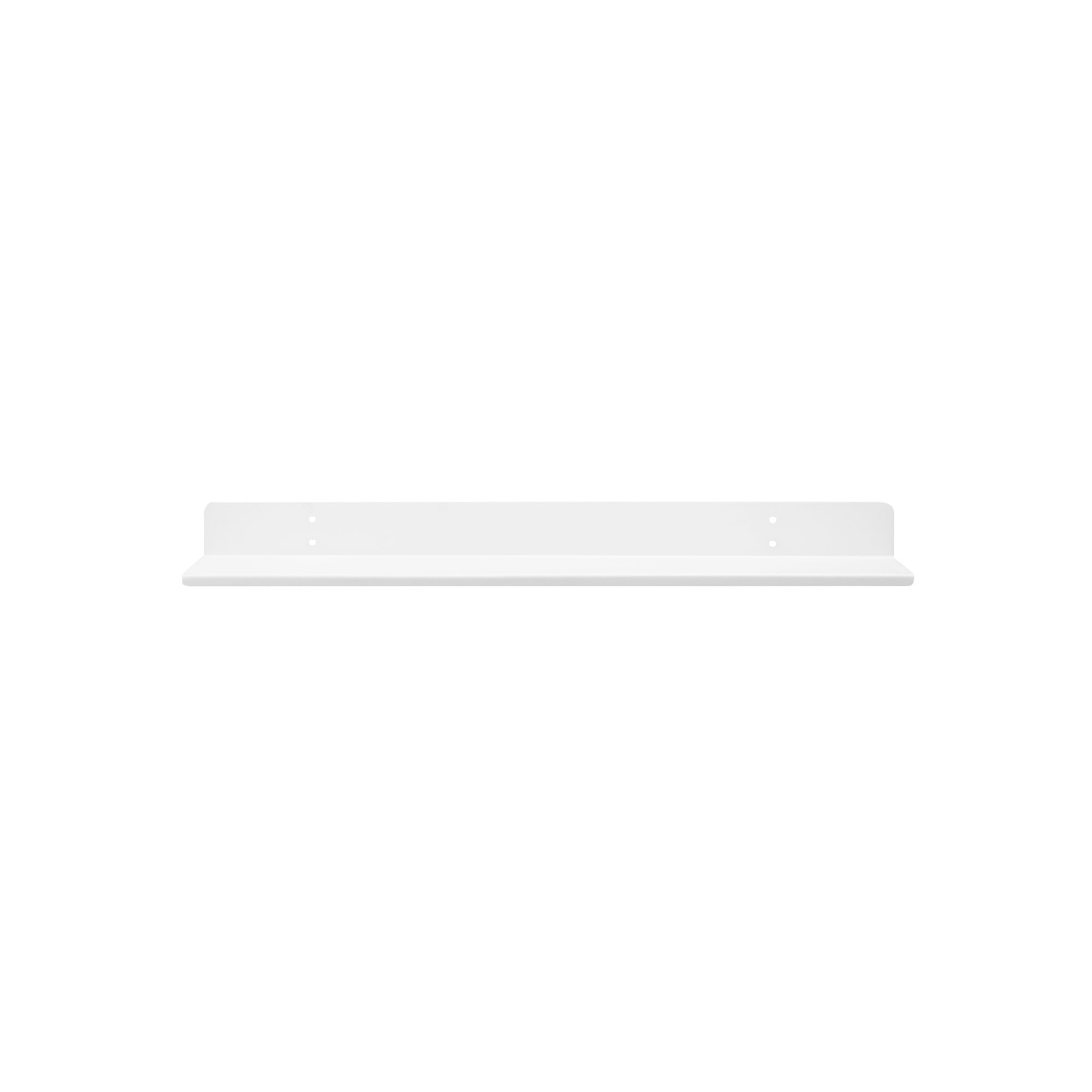 Maja Metal Wall Mounted Floating Display Shelf, 2" H x 24" W x 6" D, White