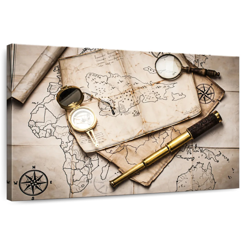 Cartes et outils rétro Aliaz, H 26 po x l 39 po