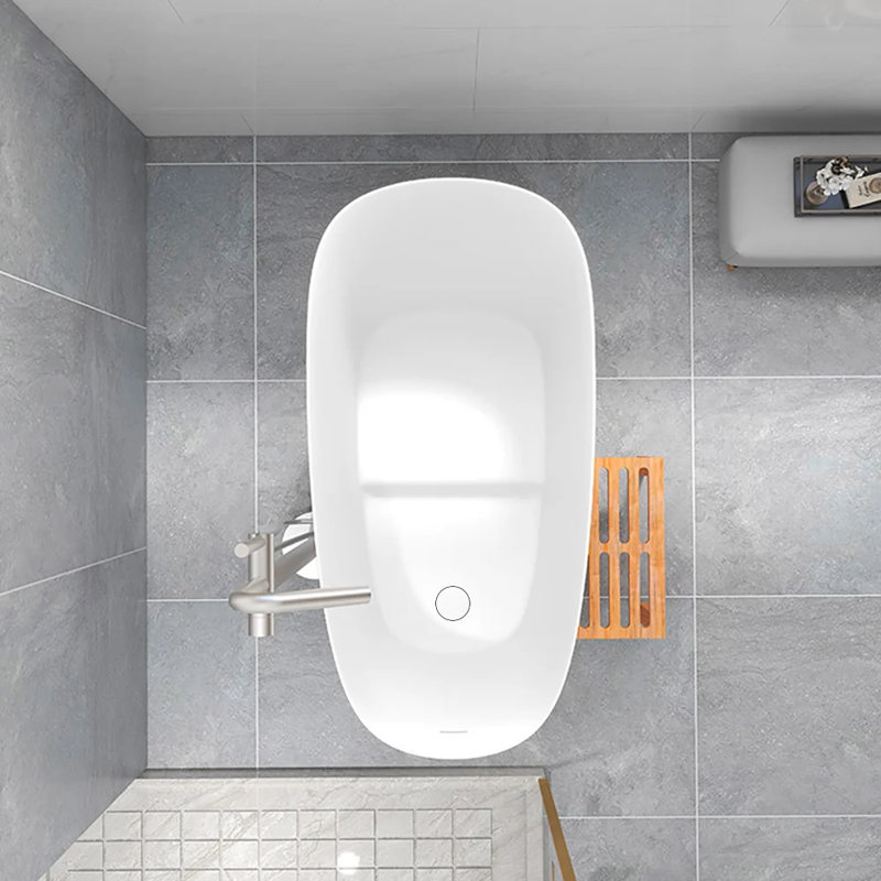 Baignoire de trempage autoportante 47 po, Blanc