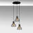 Industrial-Style Chandelier, Black & Antique Finish, 16.5 x 16.5 x 46.1 inches | Metal Body, Adjustable Height, 3 x E27 Max 40W | Perfect for Modern Dining Rooms & Living Areas, Elegant Design