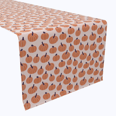Table Runner, 100% Cotton, Cute Pumpkin Background