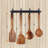 4-Piece Premium Teak Wood Spatula Set
