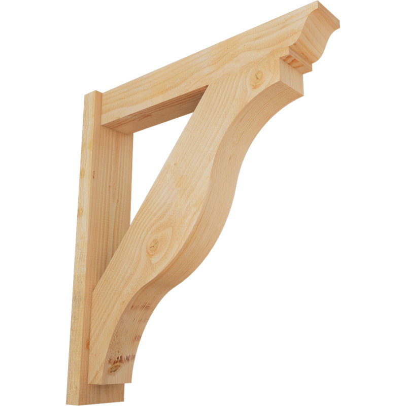 Funston Traditional Outlooker, 6" W Douglas Fir (Rough Sawn), 30" D x 34" H