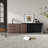 Modern L-Shape Length Adjustable Executive Desk Drawers, Cabinets,Versatile Corner Writing Desk